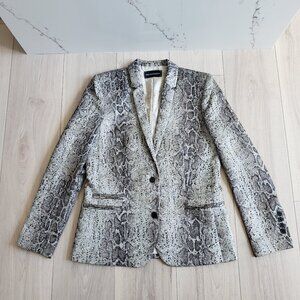 Maison Zadig Voltaire Blazer Womens 40 Grey Python Deluxe Jacket